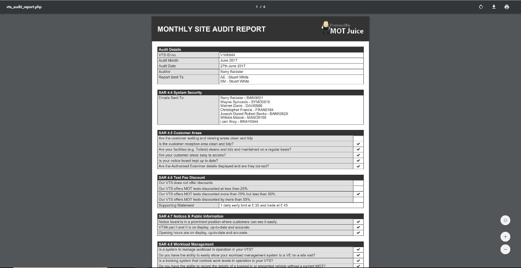 print a copy of your monthly site audit