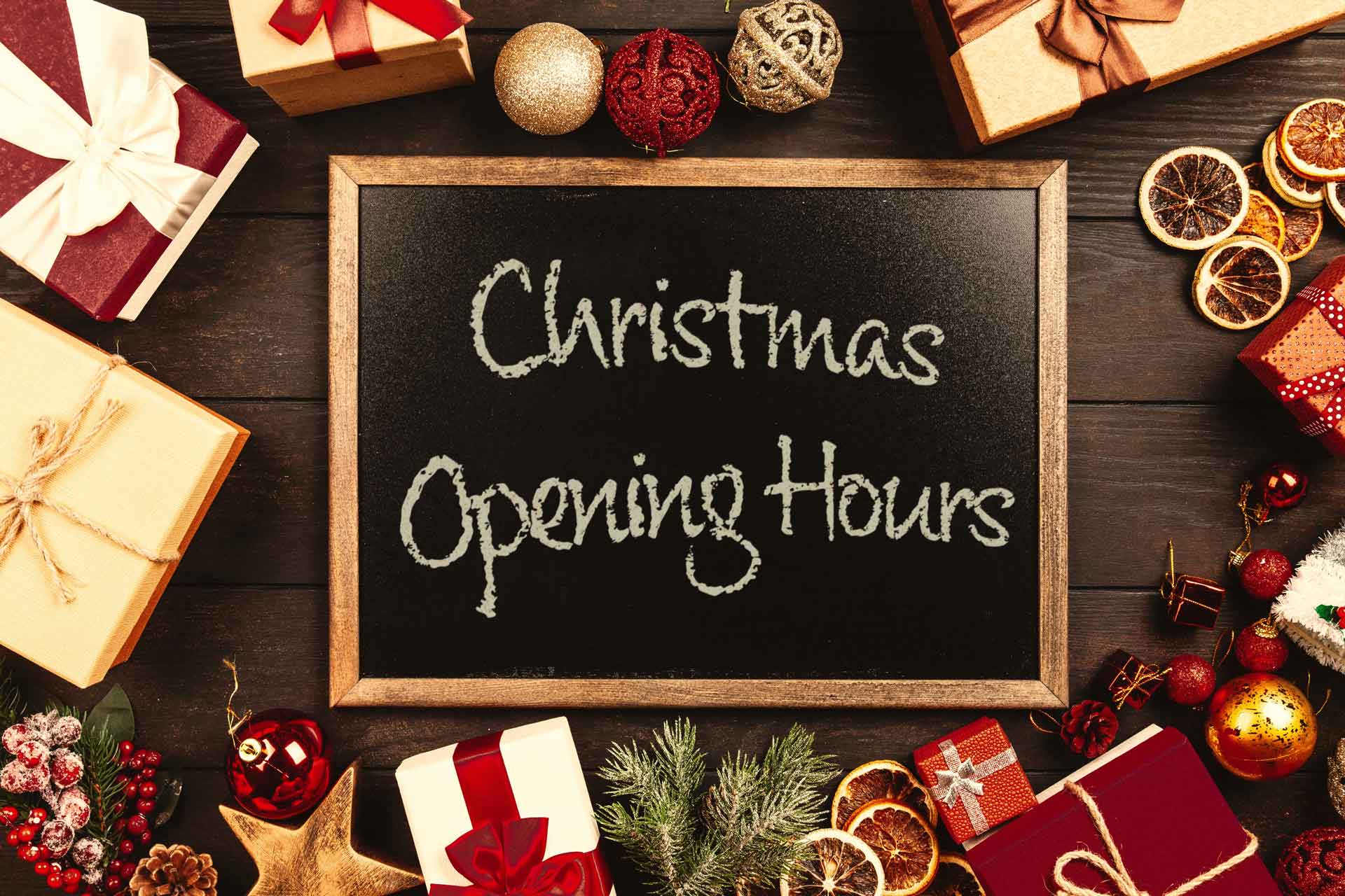 Christmas Opening Hours 2025